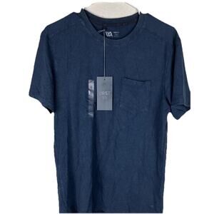VRST Men's Essential Pocket Tee, Small, Darker Ardosia Slate Garment Wash Gray